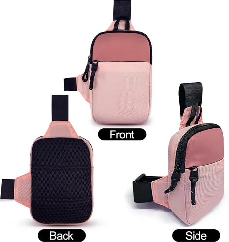 Vista 6 de Mini bolso bandolera para hombre, bolso cruzado pequeño para mujer, riñoneras informales, bolsa de bolsillo personal, mochila para teléfono