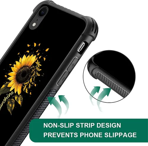 Vista 78 de Funda compatible con iPhone XR, diseño de elefantes africanos para niñas, diseño de patrón a prueba de golpes, antiarañazos, carcasa trasera