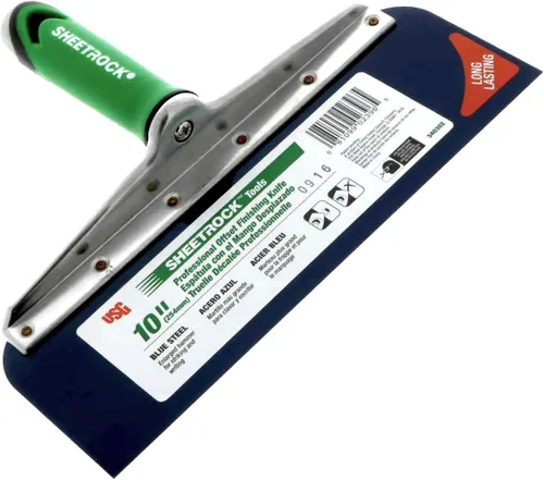 Vista 2 de USG Sheetrock Juego de 2 cuchillos de cinta para paneles de yeso offset - 10" y 12" con hoja de acero azul
