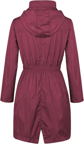 Vista 2 de American Trends Chubasqueros para mujer, impermeables, ligeros, cortavientos con capucha, impermeable plegable
