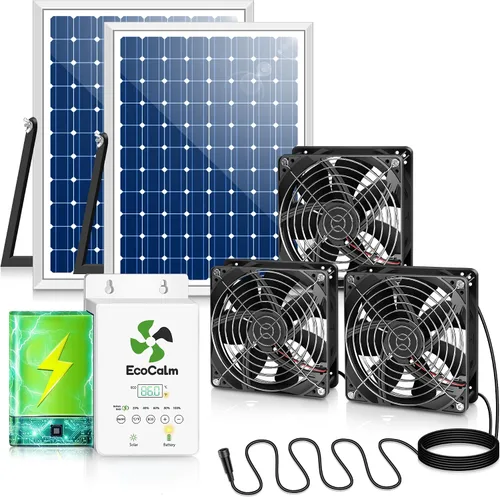 Vista 7 de Extractor solar para Chiken Coop con termostato inteligente