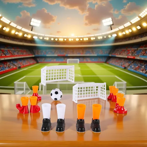 Vista 7 de 1 juego de fútbol de dedo juego de fútbol partido divertido juego de mesa de dedo con dos objetivos para fanáticos fiesta club