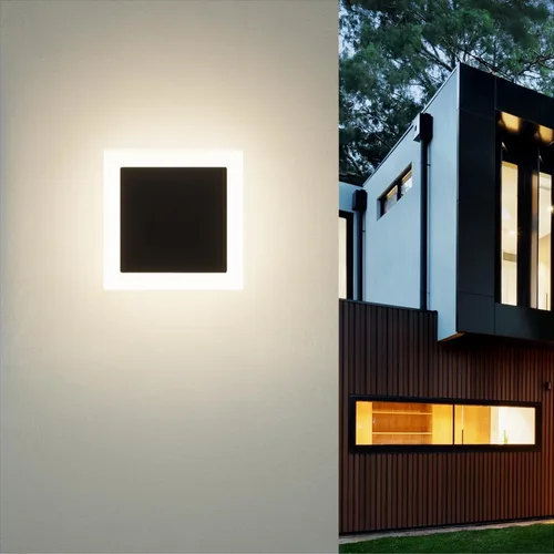 Vista 9 de 2 paquetes de luces LED de pared para exteriores e interiores, apliques de pared modernos, mini apliques, luces de pared para exteriores de aluminio