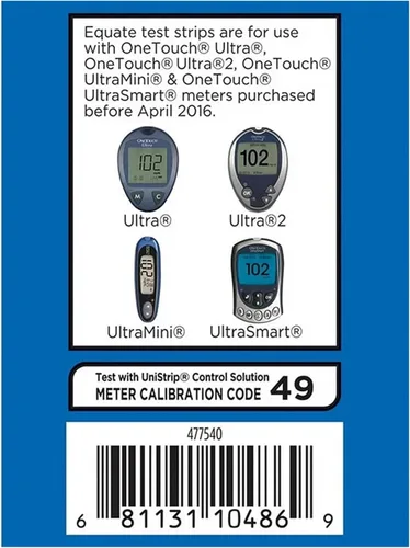 Vista 4 de Tiras de prueba de glucosa en sangre, 50 unidades Ideal para kit de monitor de glucosa, pruebas de diabetes Compatible con medidores OneTouch