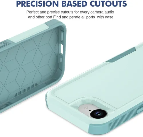 Vista 203 de Jeylly Funda para iPhone SE/Funda para iPhone 5S, Exterior de Plástico Duro que Absorbe Golpes + Interior de Silicona de Goma Defensor contra