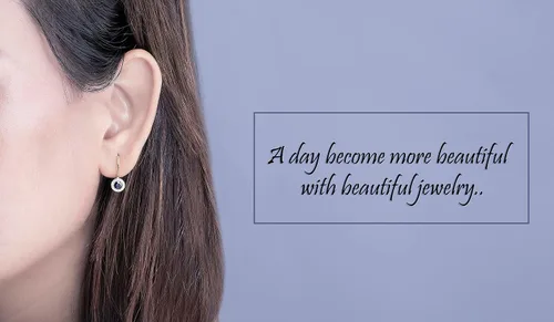 Vista 2 de Dazzlingrock Collection Pendientes colgantes estilo halo de 10 quilates para mujer, oro amarillo