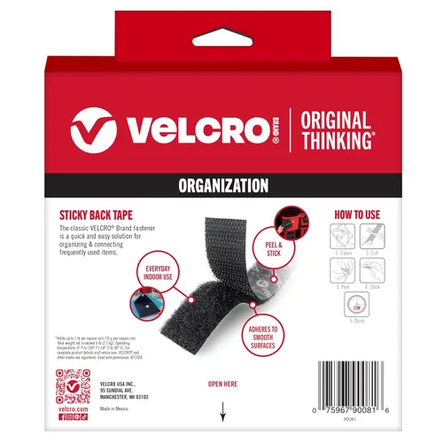 Vista 7 de VELCRO Brand - Sujetadores Sticky Back cinta adhesiva de 34 de pulgadas ideal para el hogar