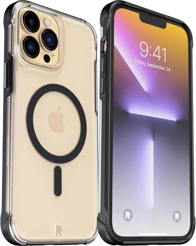 Vista 31 de REBEL Funda transparente para iPhone 13 [Crystal Series Gen-3] compatible con MagSafe, no se amarillea, antiarañazos, protección a prueba de golpes