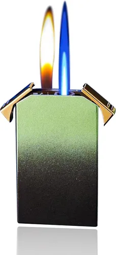 Vista 9 de Cool Jet - Encendedor de doble llama, bonito estético, recargable y ajustable, regalos únicos para hombres, velas de chimenea, camping, barbacoa