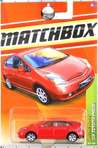 Vista 2 de Matchbox 2010-2011 08 RED Toyota Prius Metro Rides Series 1 de 6, #26 de 100