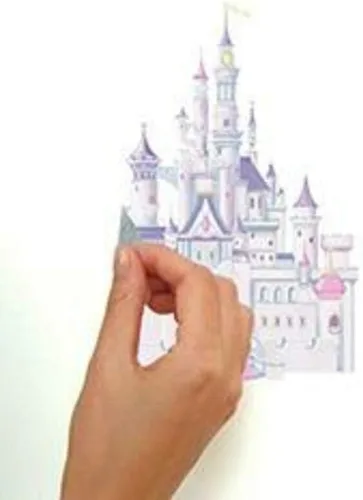 Vista 6 de RoomMates Disney Castillo de Princesa Gigante de Pared con Purpurina, Pegatinas Autoadhesivas Despegar y Pegar, RMK1546GM