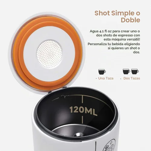 Vista 8 de Cafetera portátil 3 en 1 para RV, SUV y oficina Negro