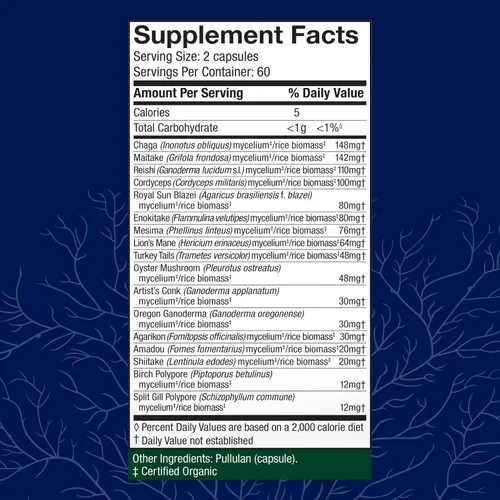 Vista 2 de Host Defense MyCommunity Capsules, 120 unidades y cápsulas Reishi, 30 unidades – Apoya la salud inmune con 17 especies de mezcla de hongos – Apoya