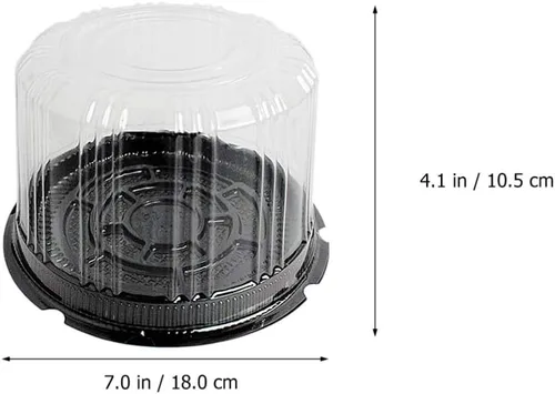 Vista 8 de DOITOOL Caja de plástico transparente para tartas de 7.08 pulgadas, redonda, desechable, con tapa, para tartas de queso, postres, suministros