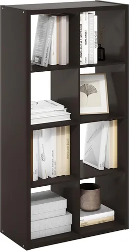Vista 23 de Furinno Estantería para cubículos, estantería apilable, organizador de almacenamiento en cubos con parte trasera abierta, extragruesa, 15.8 x 15.8 x