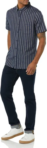 Vista 3 de Goodthreads Camisa ajustada de manga corta con bolsillo para hombre