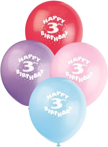 Vista 5 de Globos de látex de 12 pulgadas para el segundo cumpleaños, 6