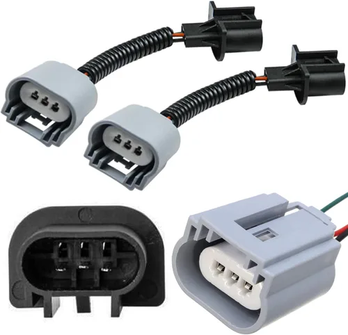 Vista 5 de x xotic tech H4 / 9003/HB2 - Adaptadores de arnés de cableado para faros delanteros, conector macho y hembra de cerámica de 14 AWG para bombilla