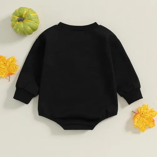 Vista 49 de Adobabirl Traje de Halloween para bebé, sudadera de fantasma, calabaza, mameluco, suéter de gran tamaño, lindo para otoño e invierno