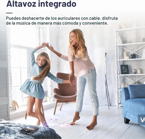 Vista 4 de Conrian - Reproductor Mp3 Bluetooth de 64 GB, pantalla táctil de 2,4 Negro
