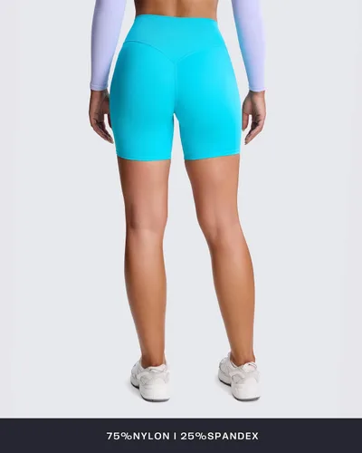 Vista 6 de Aoxjox Pantalones cortos Metamorph Deep V de 6" Azul (Cascade Blue)