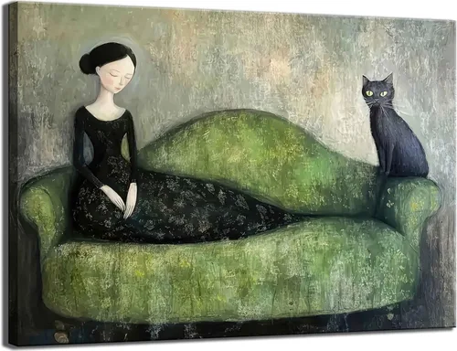Vista 8 de Lienzo de cóctel de mujer negra, arte de pared, diseño de Martini, pintura a mano, cuadros afroamericanos, cáliz de bar, carros, impresiones