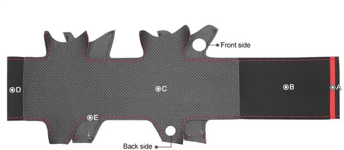 Vista 4 de Funda de Volante de Cuero Genuino de Ajuste Personalizado para Lexus LX450 1996 1997 / LX470 1998-2002 / Toyota Land Cruiser 1995 1996 1997 1998