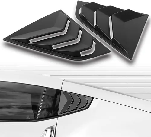 Vista 6 de HYPERSPEED - Persianas laterales de ABS para ventana trasera de aire, 2 unidades, para Nissan 370Z 2009, 2010, 2011, 2012, 2013, 2014, 2015, 2016