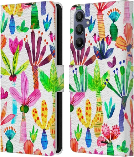 Vista 172 de Head Case Designs Officially Licensed Ninola Brushstrokes Black Summer Patterns Leather Wallet Case Compatible with Samsung Galaxy A07 4G