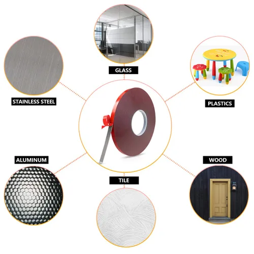 Vista 7 de Storystore - Cinta adhesiva de doble cara, 0.39 pulgadas x 108 pies Cinta de espuma impermeable resistente para tiras de luces LED, decoración