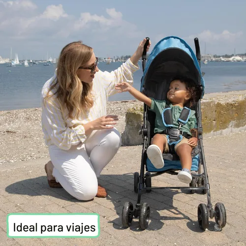 Vista 2 de Cochecito Ingenuity 3D Mini Convenience - Cochecito ligero con plegado compacto, reclinación multiposición, toldo con visera emergente - Cochecito