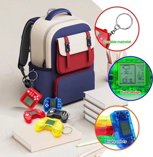 Vista 6 de SSRMX 12 piezas de recuerdos de fiesta de videojuegos para niños, llavero de videojuegos de arcade, suministros de fiesta de videojuegos
