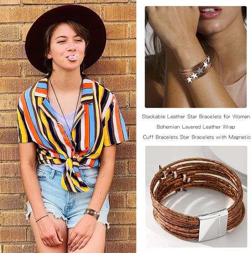 Vista 3 de Long tiantian Pulseras bohemias para mujer, hechas a mano, con cuentas de semillas, pulsera para hombre, joyería bohemia, regalos de verano