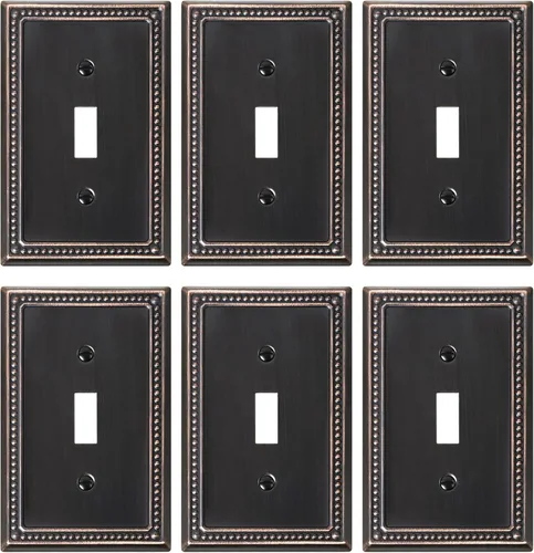 Vista 16 de Paquete de 2 cubiertas de placa de interruptor de luz de doble palanca, cubiertas decorativas de placa de doble interruptor Pearls, placa de pared