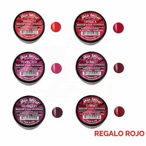 Vista 2 de 6 colores Mia Secret Acrylic Red Gift Collection Professional Acrylic Nail System Powder 0.25oz/ea.