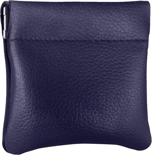 Vista 59 de Monedero clásico a presión, de cuero, para hombre de Nabobb, negro