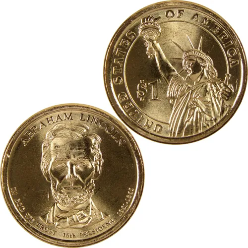Vista 4 de 2010 D Abraham Lincoln Moneda de Dólar Presidencial BU Sin Circular $1 Moneda