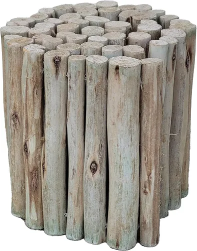 Vista 10 de Forever Bamboo Tronco sólido de madera de eucalipto natural para paisajismo, bordes, césped, jardín, vallas, bordes, 72 pulgadas de largo x 6