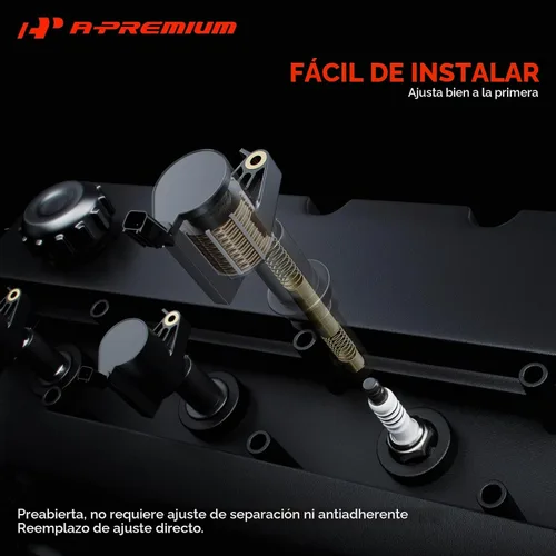 Vista 8 de A-Premium - Paquete de 2 bobinas de encendido y 4 bujías de iridio