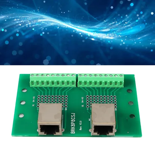 Vista 4 de Placa de conector Ethernet RJ45 dual con placa terminal de tornillo para transferencia de datos rápida y amplia aplicación