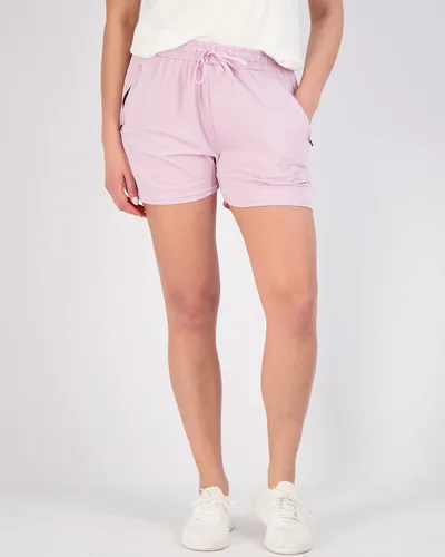 Vista 2 de Real Essentials - Paquete de 4 unidades pantalones cortos deportivos para mujer con bolsillos con cremallera (disponible en tallas grandes)