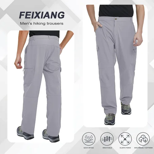 Vista 4 de FEIXIANG Moderno/ajustado para hombre Gris claro