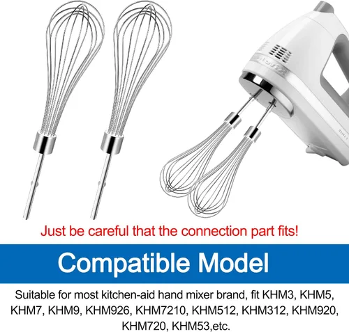 Vista 6 de Mezclador de mano de cocina para batidor KitchenAid Accesorios para batidor KHMPW, KHM512BM, KHM2B, AP5644233, KHM3, KHM5, W10720799 batidor