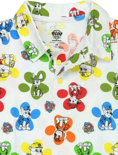 Vista 4 de Paw Patrol - Camiseta polo de manga corta con cuello para niños pequeños