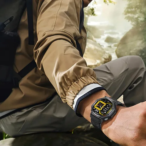 Vista 8 de Loluka Reloj inteligente GPS Tracker resistente al aire libre Smartwatch con brújula/linterna LED/presión de aire/altitud/respuesta/hacer llamada