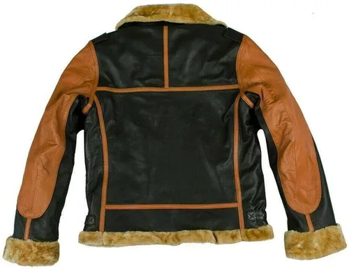 Vista 2 de Chaqueta clásica de cuero para hombre, estilo Choco para motocicleta, Cafe Racer Retro marrón