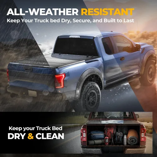 Vista 4 de Auto Dynasty Cubierta FRP Tonneau de perfil bajo para Ram 1500 2019-2025