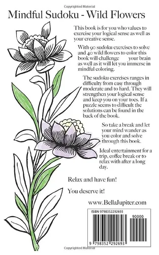 Vista 2 de Mindful Sudoku - Wildflowers Solve Sudoku puzzles and color wildflowers