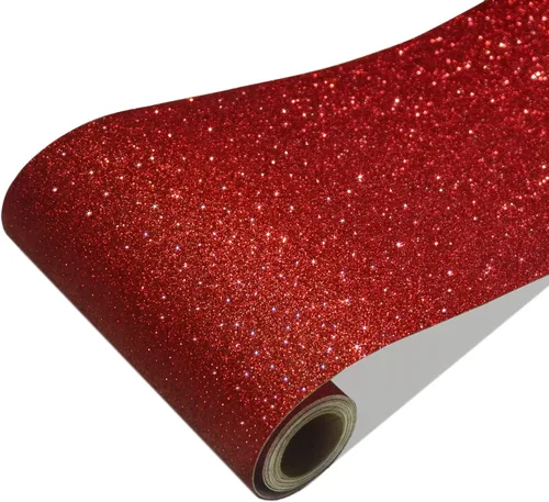 Vista 19 de CRE8TIVE Papel tapiz marrón oscuro con purpurina, borde de pared para despegar y pegar, 8 x 80 pulgadas, papel tapiz de tela brillante, extraíble