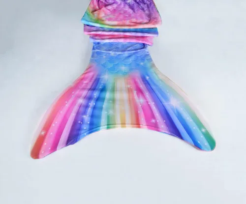Vista 5 de DNFUN Colas de sirena para nadar para niñas, bikini de princesa, cola de sirena, traje de baño para niñas